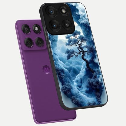  Frozen Serenity Gate phone case For Moto Edge 60 Pro showing premium glass back cover with detailed artwork