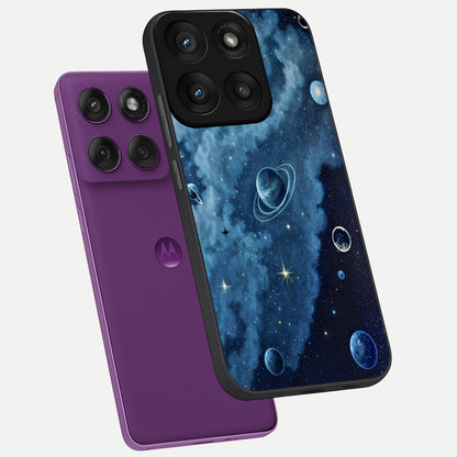 Galaxy Dream Space phone case For Moto Edge 60 Pro showing premium glass back cover with detailed artwork