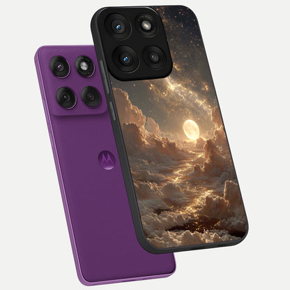  Golden Sky Dream phone case For Moto Edge 60 Pro showing premium glass back cover with detailed artwork