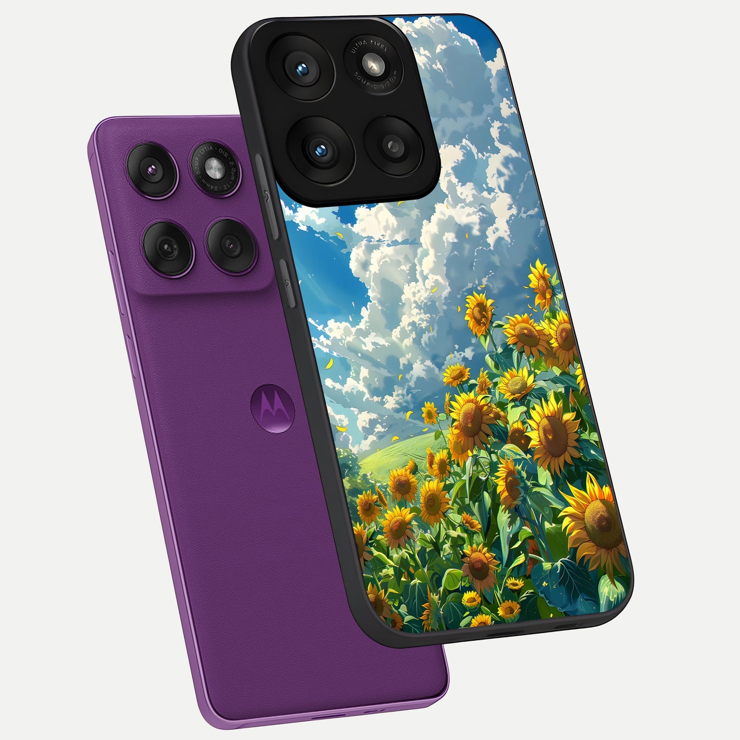  Golden Sun Glory phone case For Moto Edge 60 Pro showing premium glass back cover with detailed artwork
