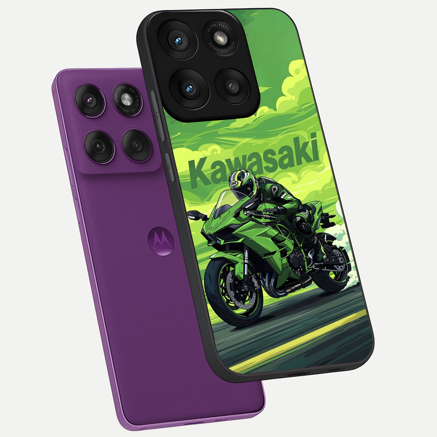  Greenery Sky phone case For Moto Edge 60 Pro showing premium glass back cover with detailed artwork