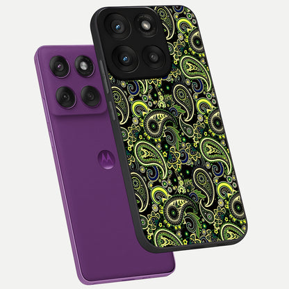  Green Lemon phone case For Moto Edge 60 Pro showing premium glass back cover with detailed artwork