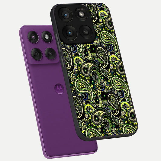  Green Lemon phone case For Moto Edge 60 Pro showing premium glass back cover with detailed artwork