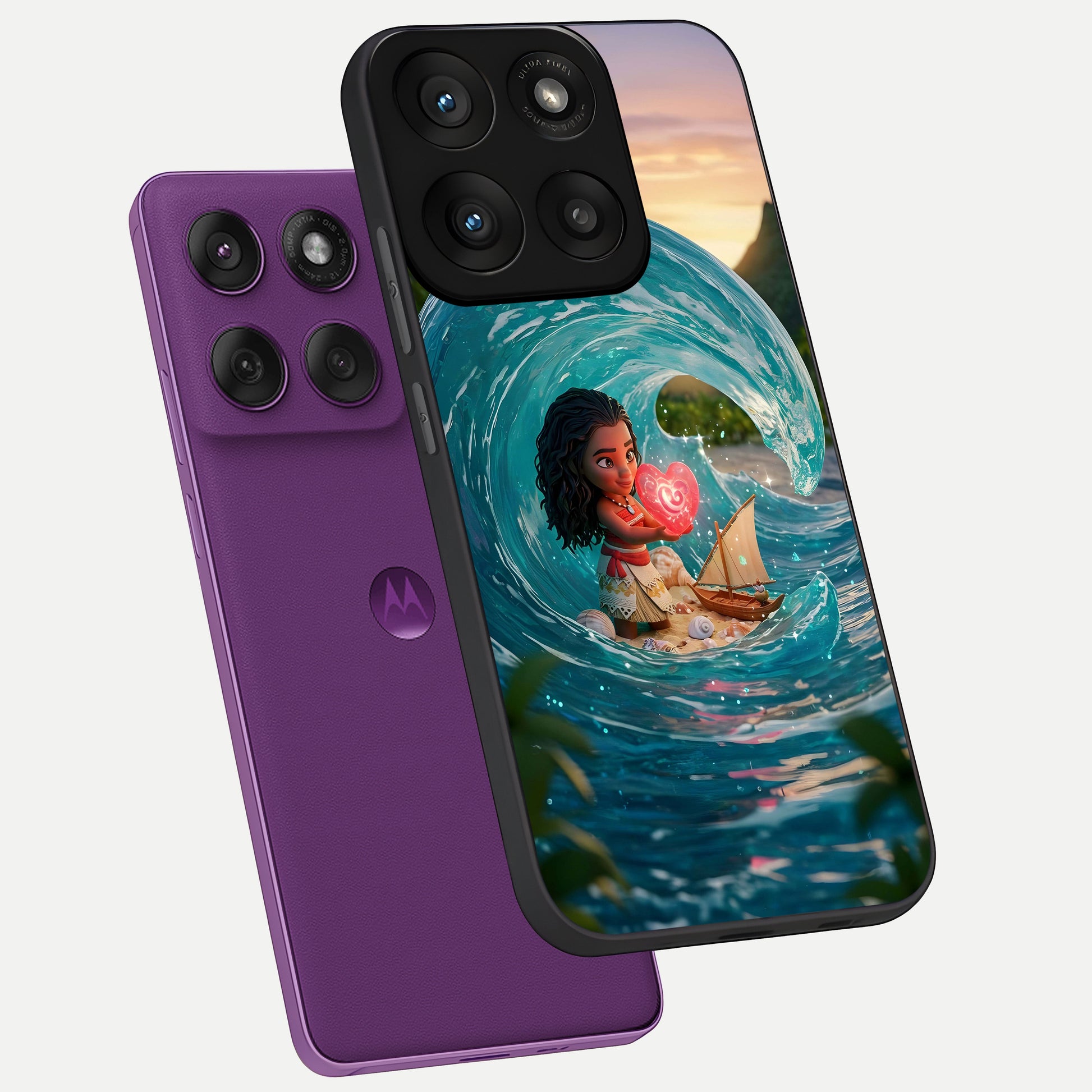  Heart of Ocean phone case For Moto Edge 60 Pro showing premium glass back cover with detailed artwork