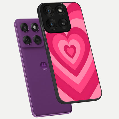  Layered Love Hearts phone case For Moto Edge 60 Pro showing premium glass back cover with detailed artwork
