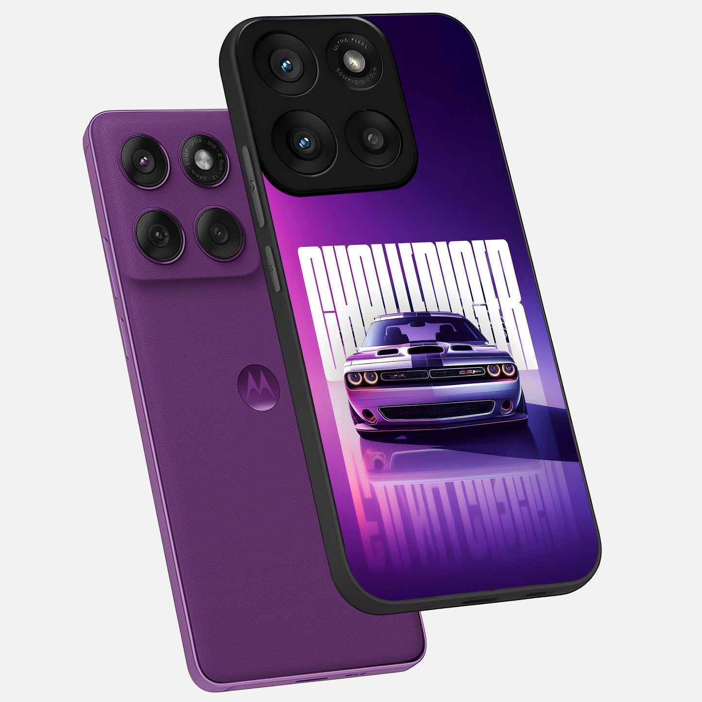  Midnight Muscle Ride phone case For Moto Edge 60 Pro showing premium glass back cover with detailed artwork