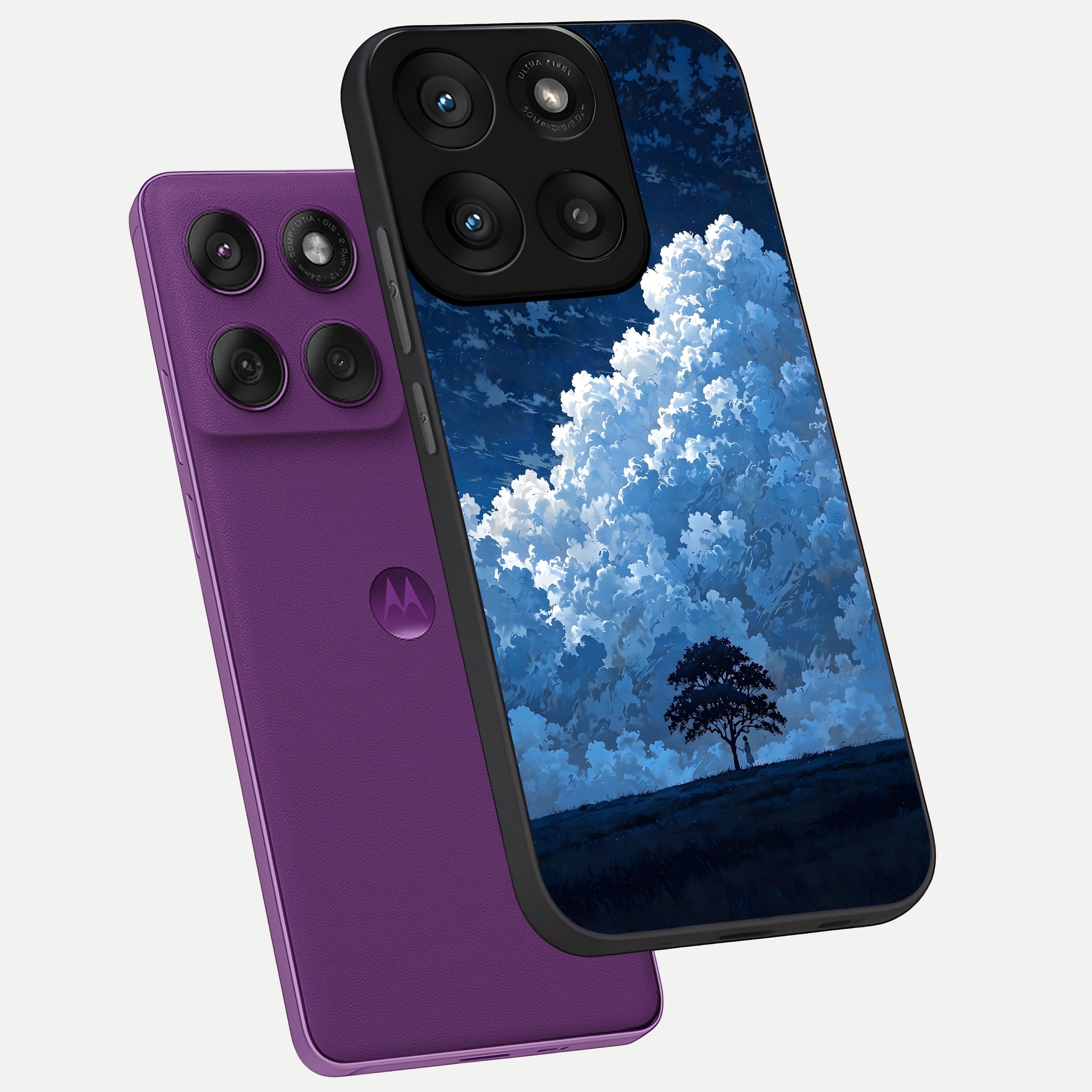  Midnight Sky Serenity phone case For Moto Edge 60 Pro showing premium glass back cover with detailed artwork