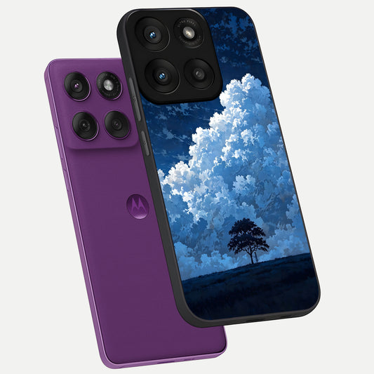  Midnight Sky Serenity phone case For Moto Edge 60 Pro showing premium glass back cover with detailed artwork
