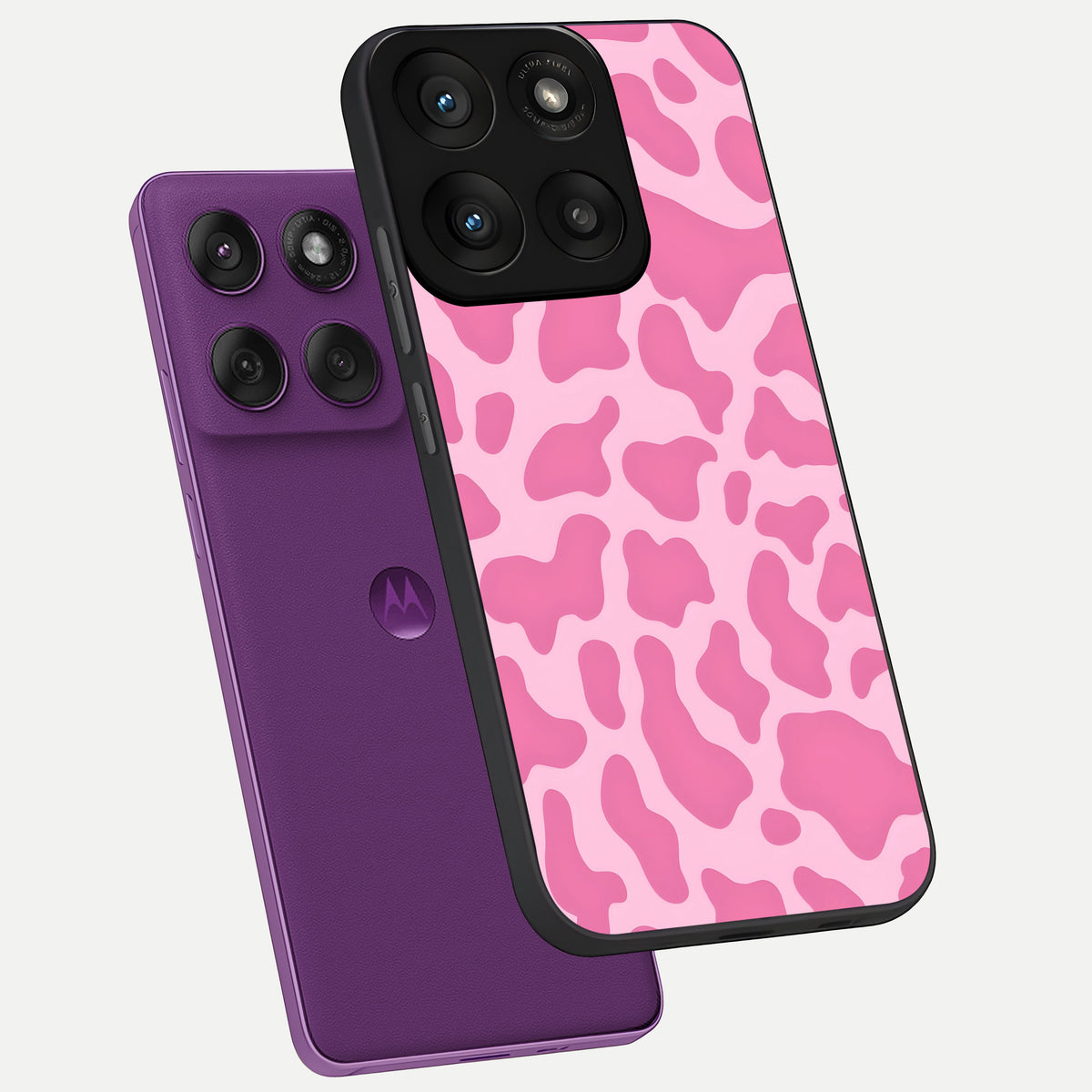  Pinkish Scenery phone case For Moto Edge 60 Pro showing premium glass back cover with detailed artwork