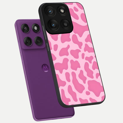  Pinkish Scenery phone case For Moto Edge 60 Pro showing premium glass back cover with detailed artwork