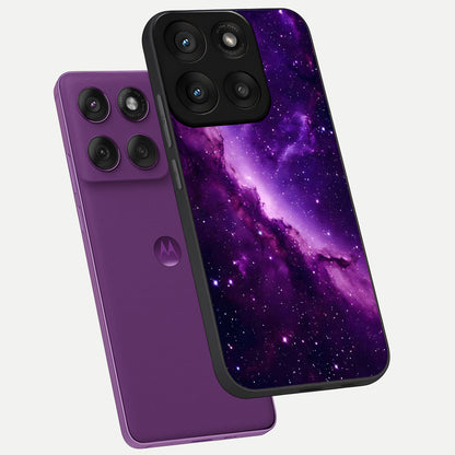  Purple Shade Sky phone case For Moto Edge 60 Pro showing premium glass back cover with detailed artwork