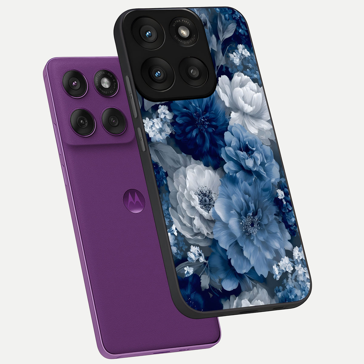  Royal Bloom Garden phone case For Moto Edge 60 Pro showing premium glass back cover with detailed artwork