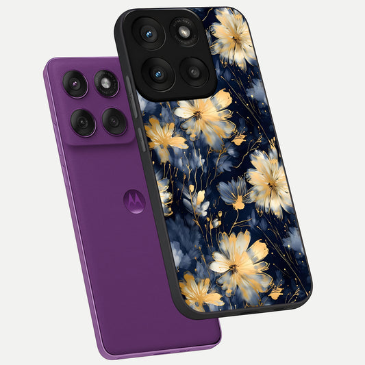  Royal Petal Dream phone case For Moto Edge 60 Pro showing premium glass back cover with detailed artwork