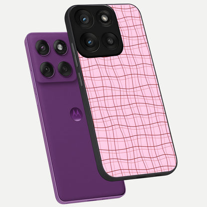 Soft Grid Bliss phone case For Moto Edge 60 Pro showing premium glass back cover with detailed artwork