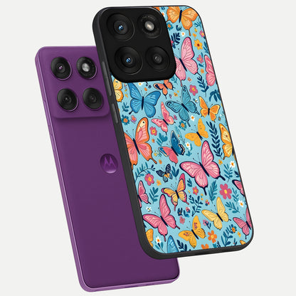  Spring Wing Garden phone case For Moto Edge 60 Pro showing premium glass back cover with detailed artwork