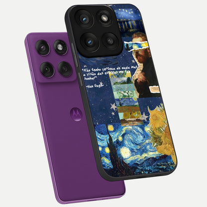  Starry Dream Vision phone case For Moto Edge 60 Pro showing premium glass back cover with detailed artwork