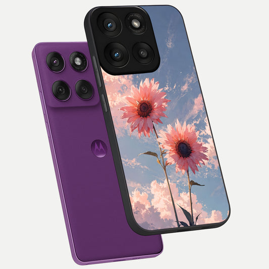  Sun Moon Balance phone case For Moto Edge 60 Pro showing premium glass back cover with detailed artwork