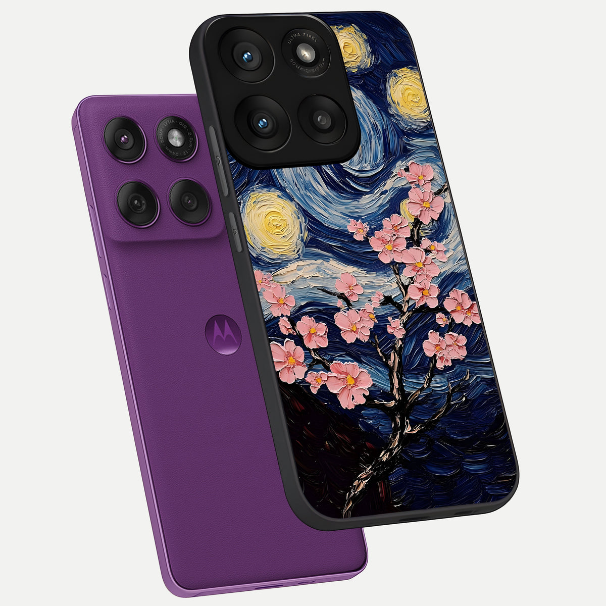  Van Gogh Scenery phone case For Moto Edge 60 Pro showing premium glass back cover with detailed artwork