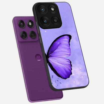 Violet Dream Wing phone case For Moto Edge 60 Pro showing premium glass back cover with detailed artwork