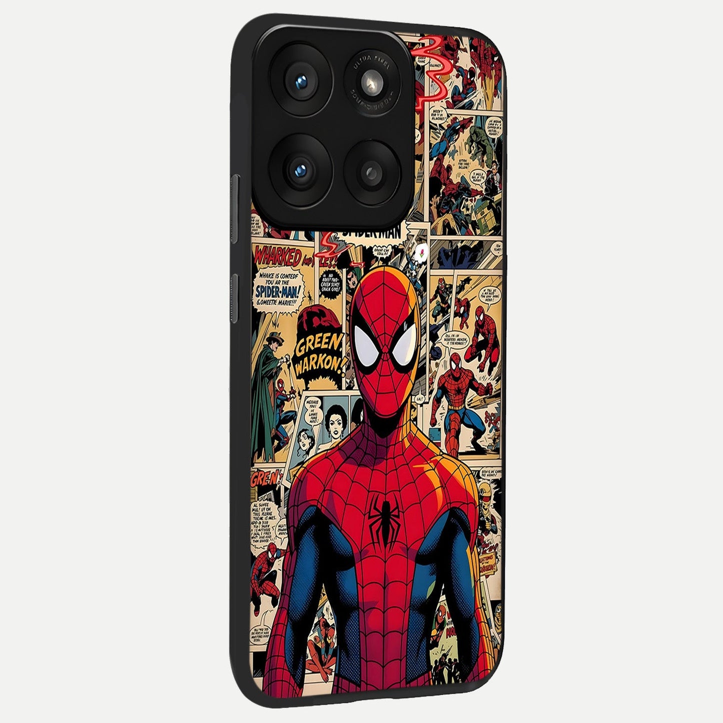  Aesthetic Spider back cover For Moto Edge 60 Pro slim fit glass case with vibrant aesthetic design