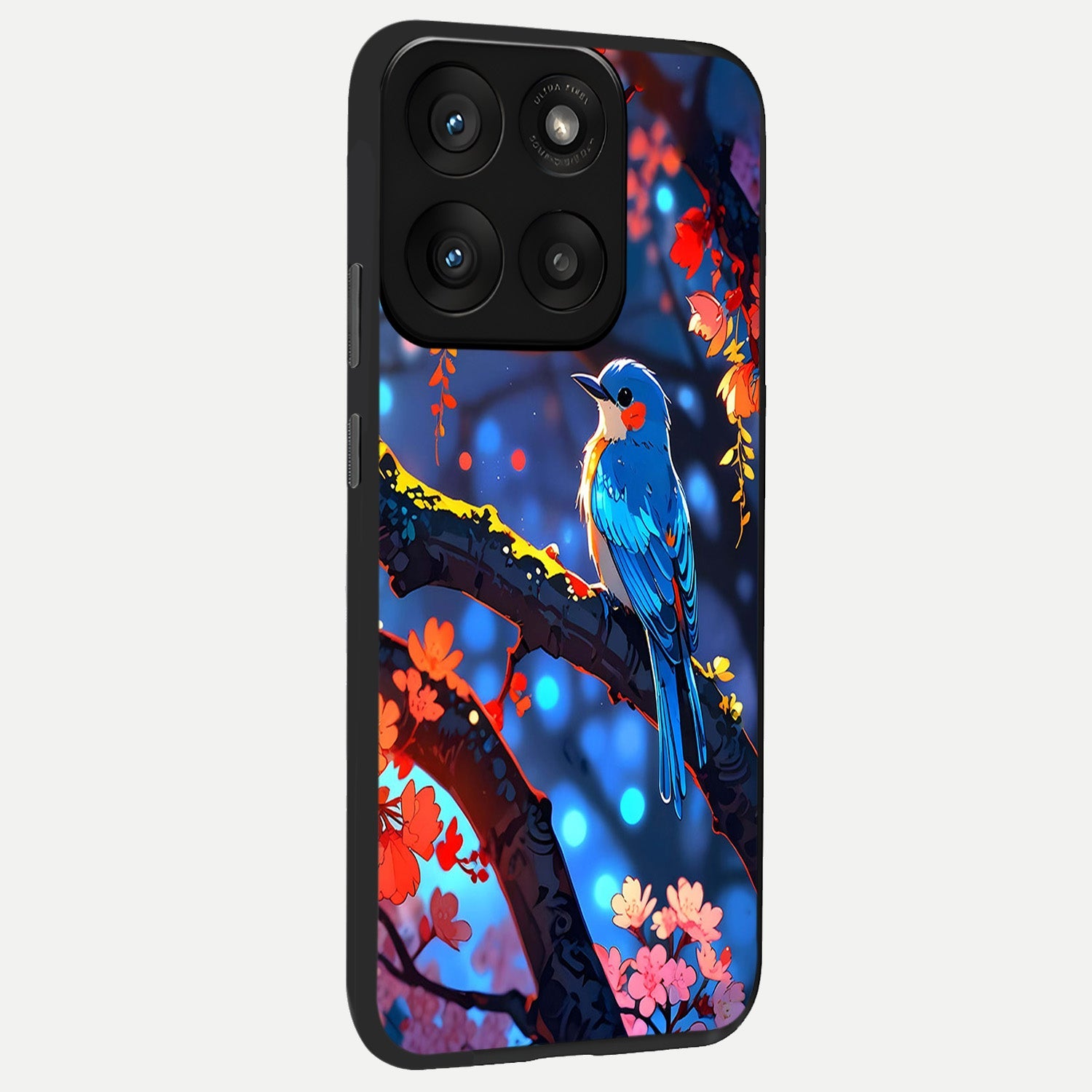  Blooming Water Drift back cover For Moto Edge 60 Pro slim fit glass case with vibrant aesthetic design