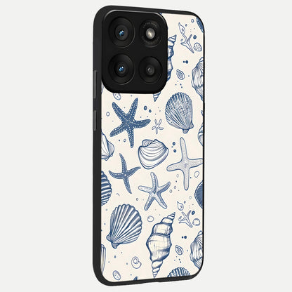  Blue Ocean Outline back cover For Moto Edge 60 Pro slim fit glass case with vibrant aesthetic design