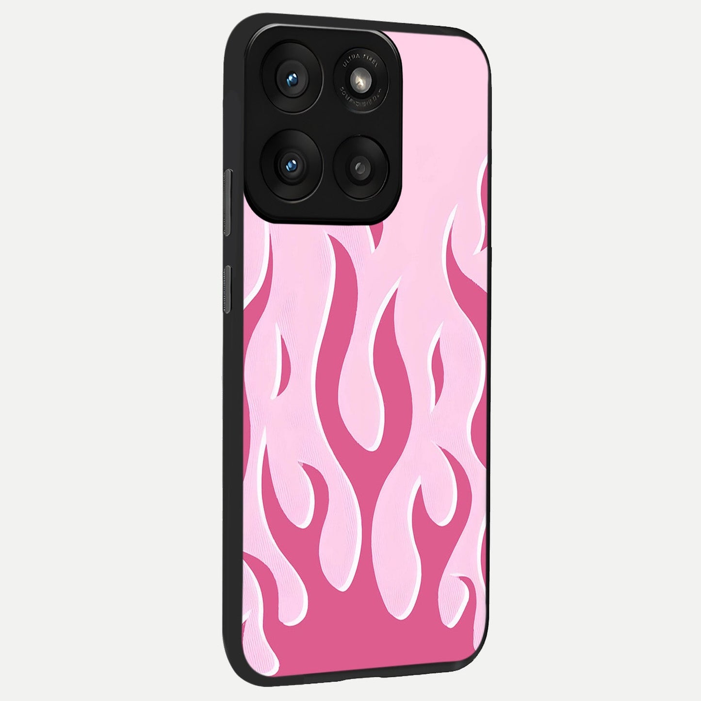  Blush Flame Energy back cover For Moto Edge 60 Pro slim fit glass case with vibrant aesthetic design