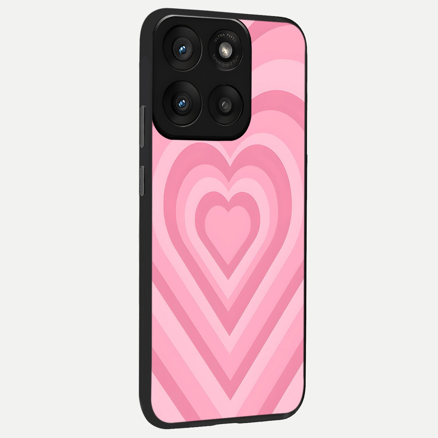  Blush Heart Waves back cover For Moto Edge 60 Pro slim fit glass case with vibrant aesthetic design