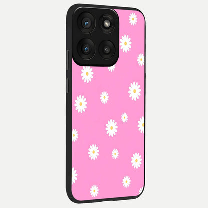  Bubblegum Daisy Pop back cover For Moto Edge 60 Pro slim fit glass case with vibrant aesthetic design