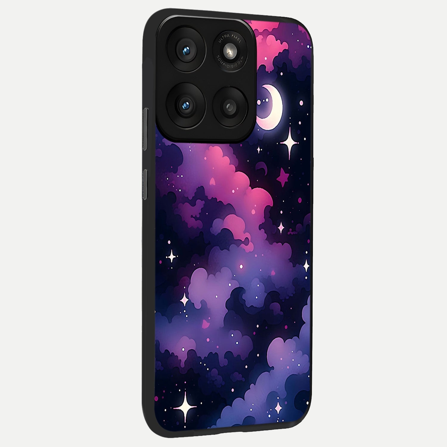  Celestial Moon Magic back cover For Moto Edge 60 Pro slim fit glass case with vibrant aesthetic design