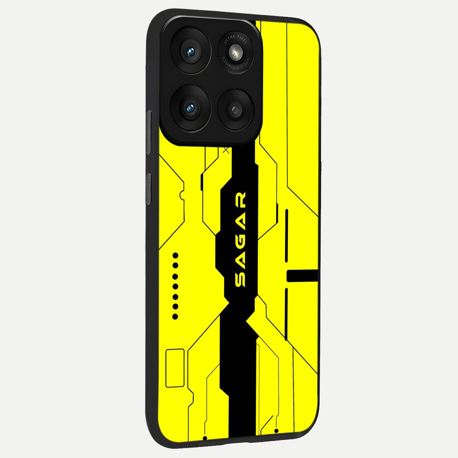  Circuit CYBERPUNK Custom Name back cover For Moto Edge 60 Pro slim fit glass case with vibrant aesthetic design