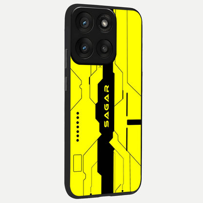  Circuit CYBERPUNK Custom Name back cover For Moto Edge 60 Pro slim fit glass case with vibrant aesthetic design