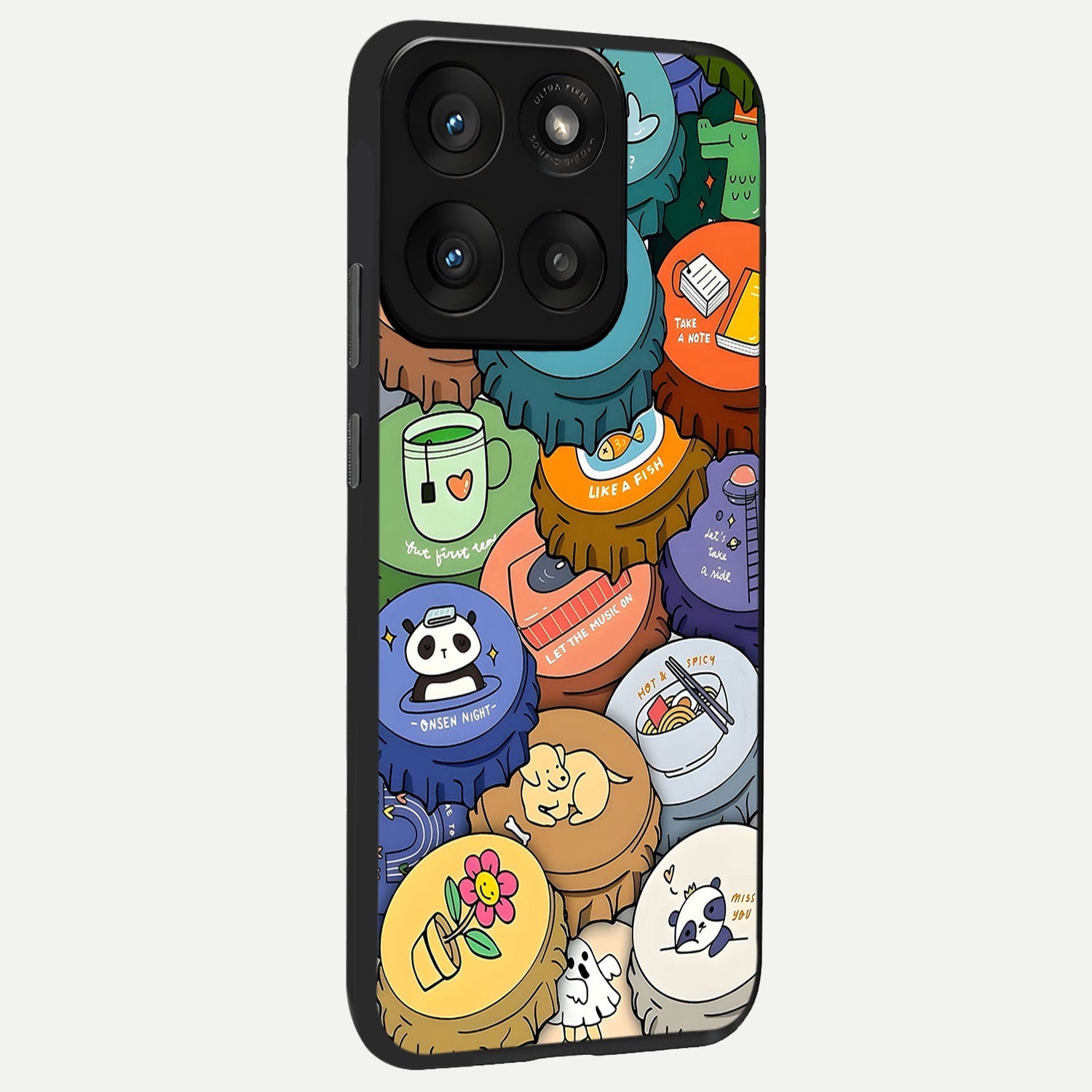  Coins Patterns back cover For Moto Edge 60 Pro slim fit glass case with vibrant aesthetic design