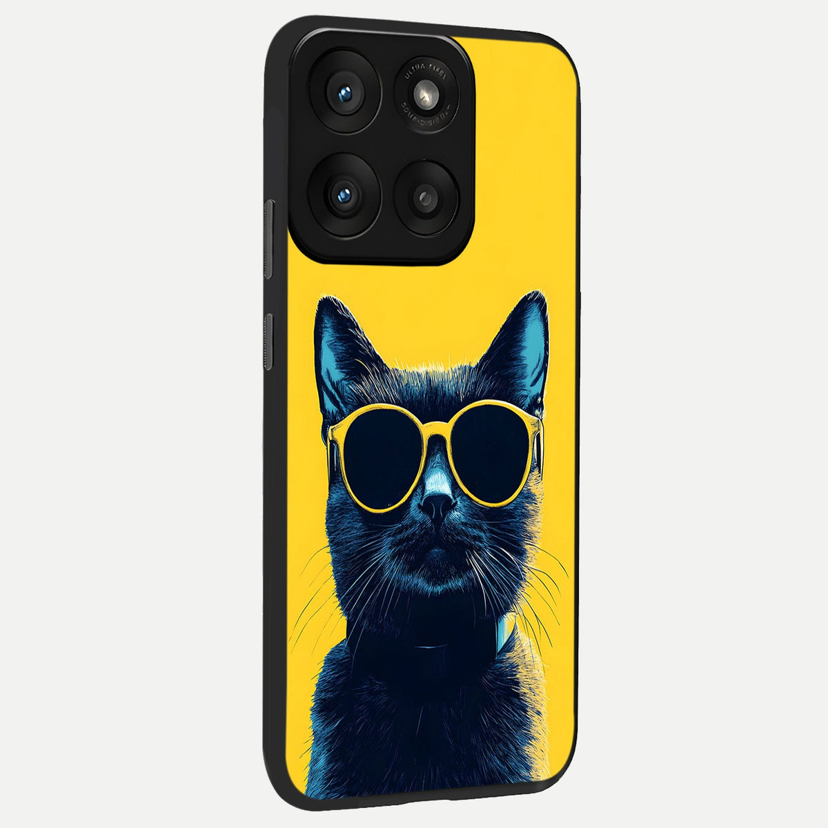  Cool Cat Vibes back cover For Moto Edge 60 Pro slim fit glass case with vibrant aesthetic design