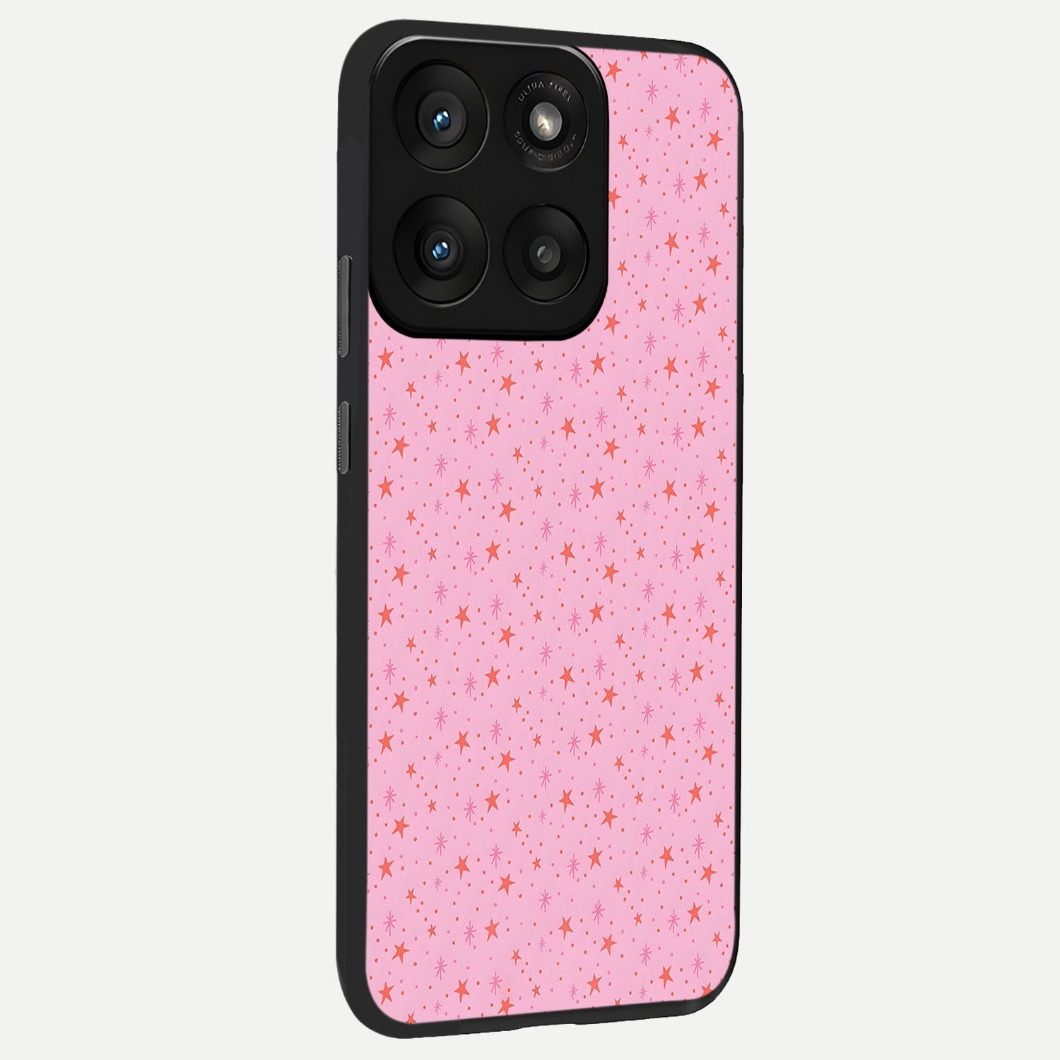  Cosmic Pink Sparkle back cover For Moto Edge 60 Pro slim fit glass case with vibrant aesthetic design