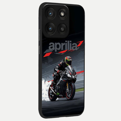  Dark Aprilla back cover For Moto Edge 60 Pro slim fit glass case with vibrant aesthetic design