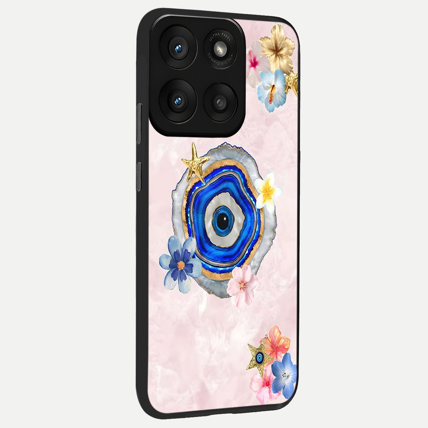  Divine Aura Bloom back cover For Moto Edge 60 Pro slim fit glass case with vibrant aesthetic design