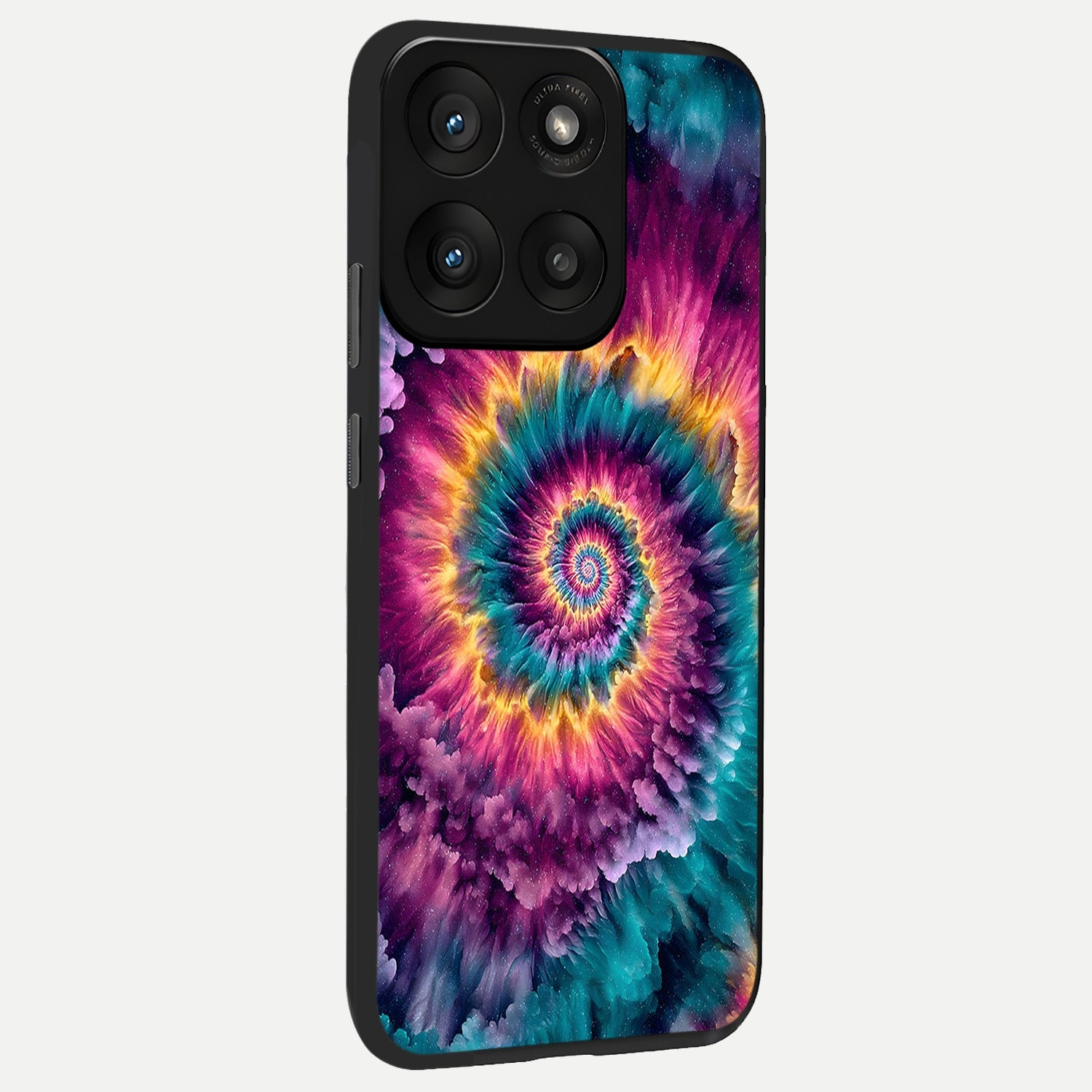  Galactic Spiral Burst back cover For Moto Edge 60 Pro slim fit glass case with vibrant aesthetic design