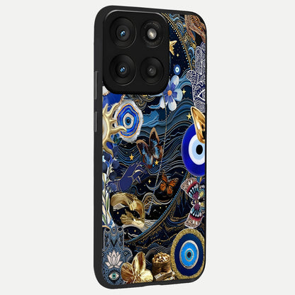  Golden Moon Magic back cover For Moto Edge 60 Pro slim fit glass case with vibrant aesthetic design