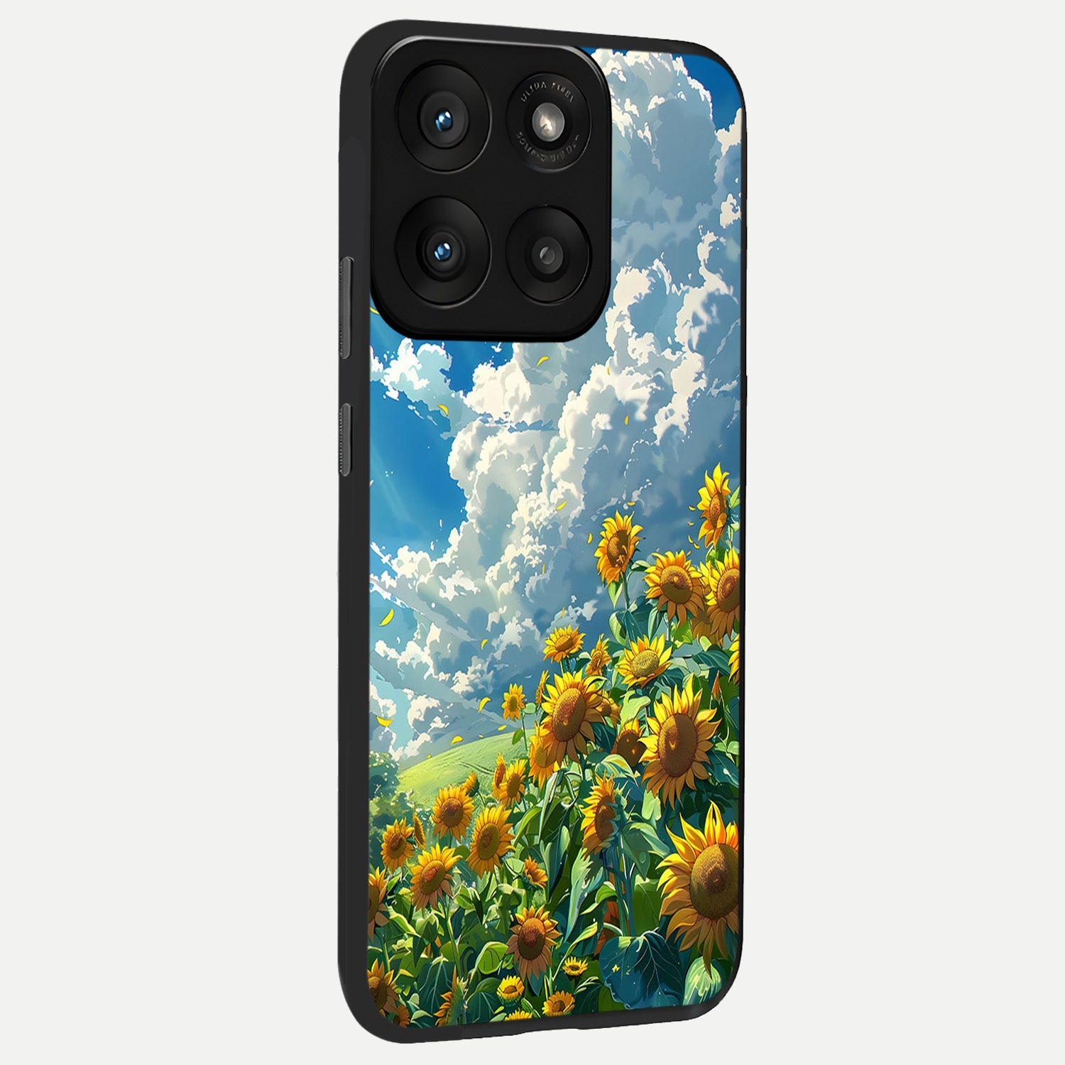  Golden Sun Glory back cover For Moto Edge 60 Pro slim fit glass case with vibrant aesthetic design