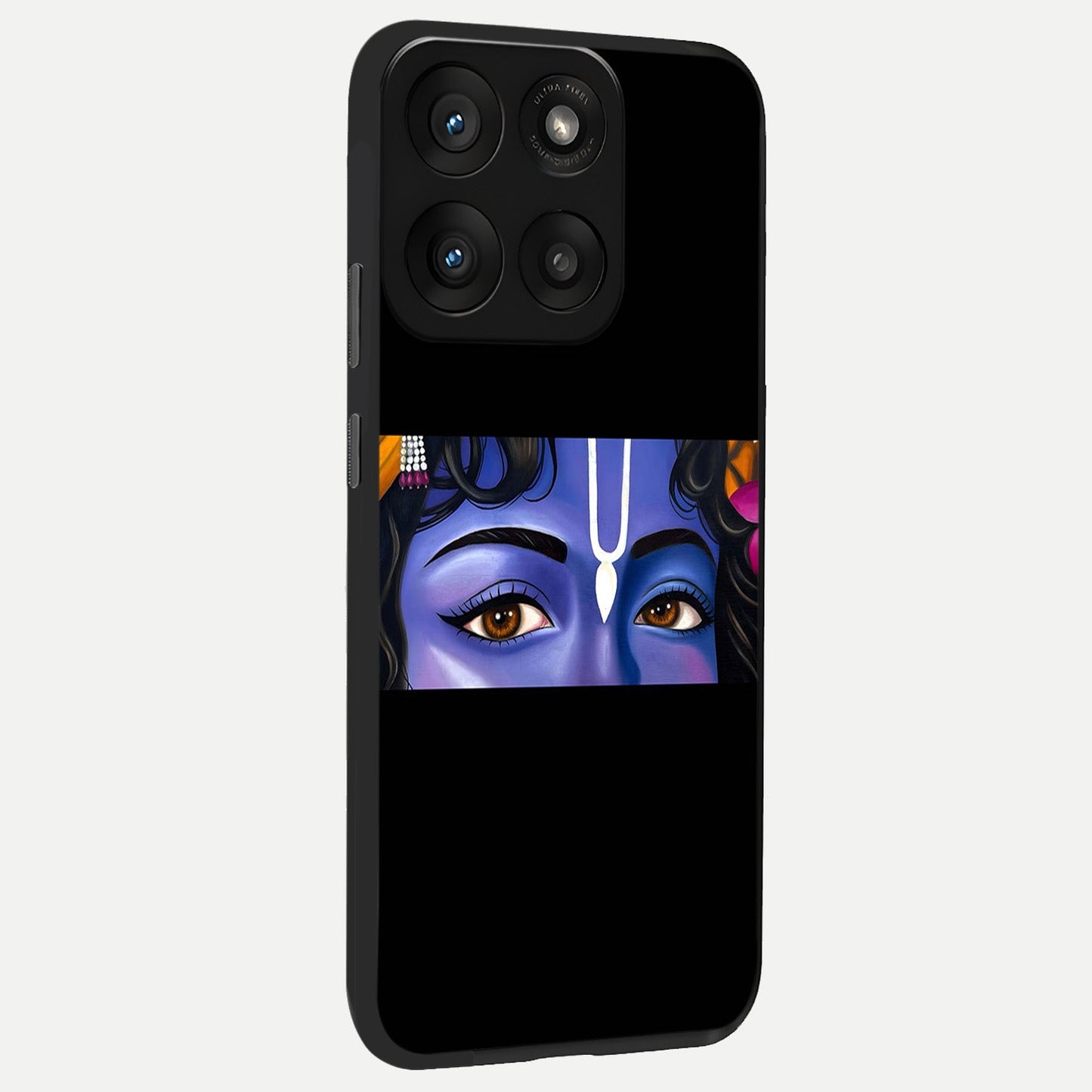  Krishna Eye back cover For Moto Edge 60 Pro slim fit glass case with vibrant aesthetic design