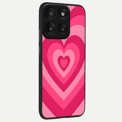  Layered Love Hearts back cover For Moto Edge 60 Pro slim fit glass case with vibrant aesthetic design