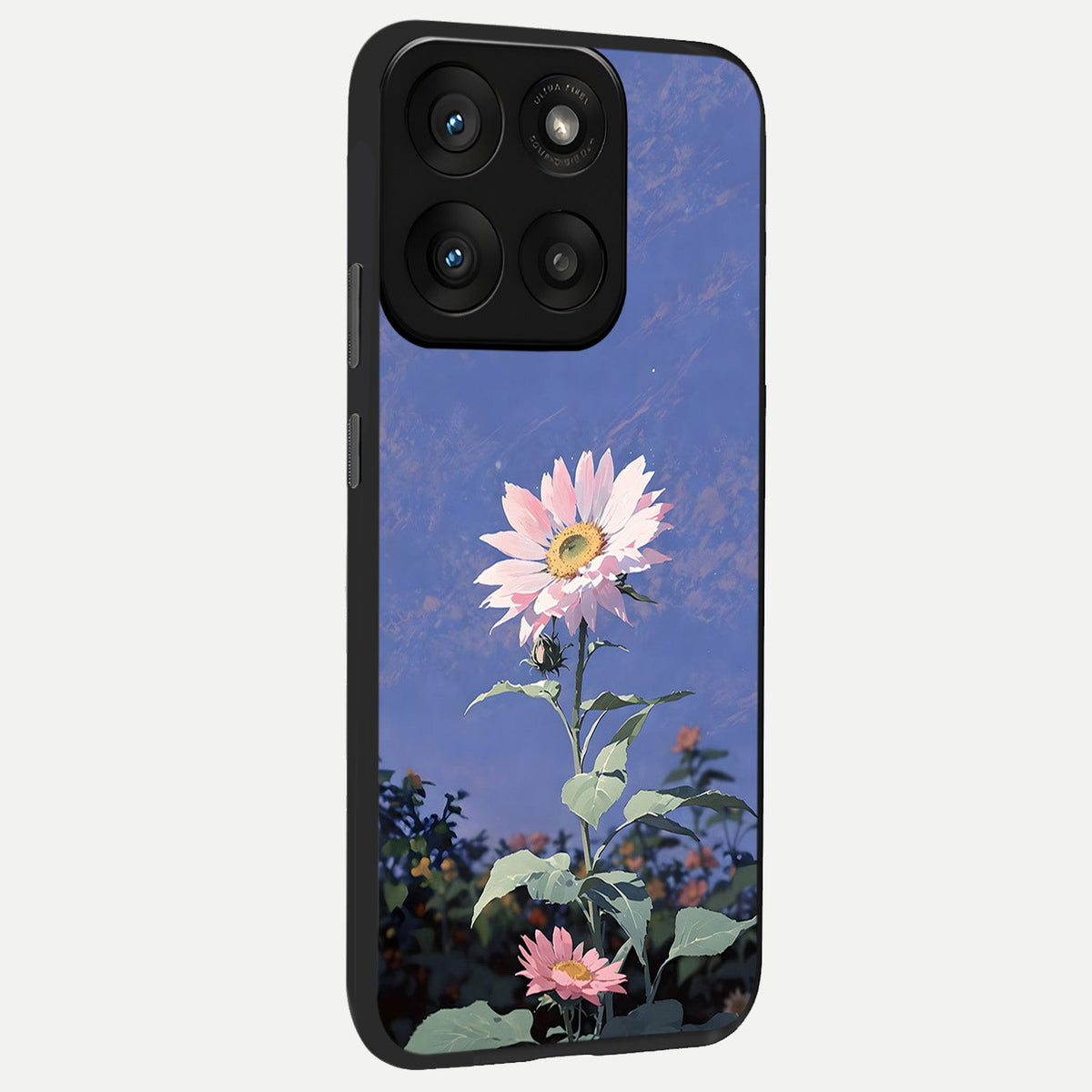  Pink Shells Outline back cover For Moto Edge 60 Pro slim fit glass case with vibrant aesthetic design