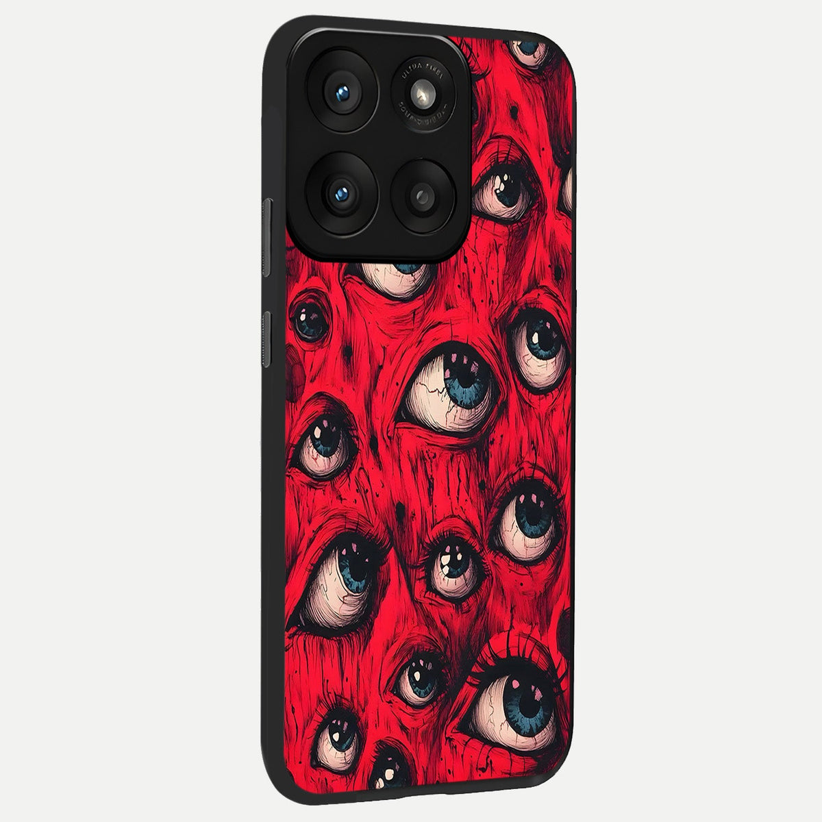  Red Eyes Pattern back cover For Moto Edge 60 Pro slim fit glass case with vibrant aesthetic design