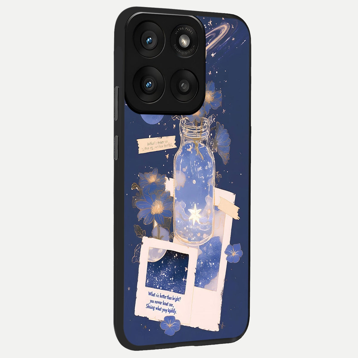  Starlit Cosmic Jar back cover For Moto Edge 60 Pro slim fit glass case with vibrant aesthetic design