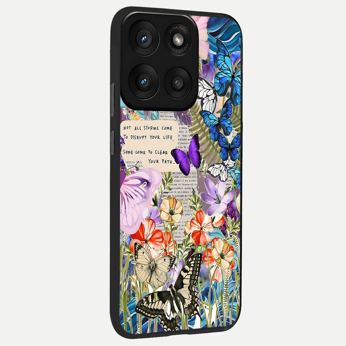  Storm Path Bloom back cover For Moto Edge 60 Pro slim fit glass case with vibrant aesthetic design
