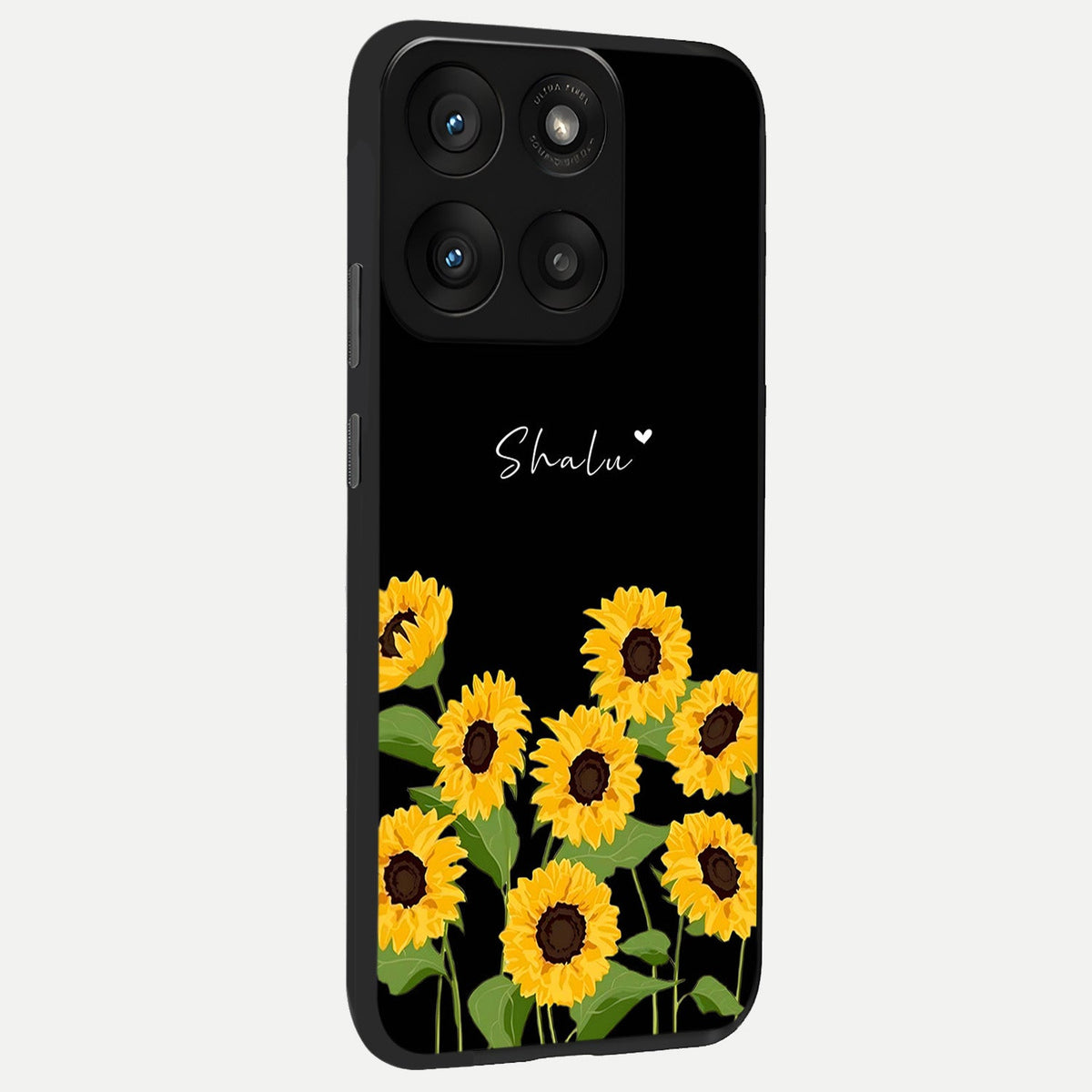  Sunflower Sky Bloom back cover For Moto Edge 60 Pro slim fit glass case with vibrant aesthetic design