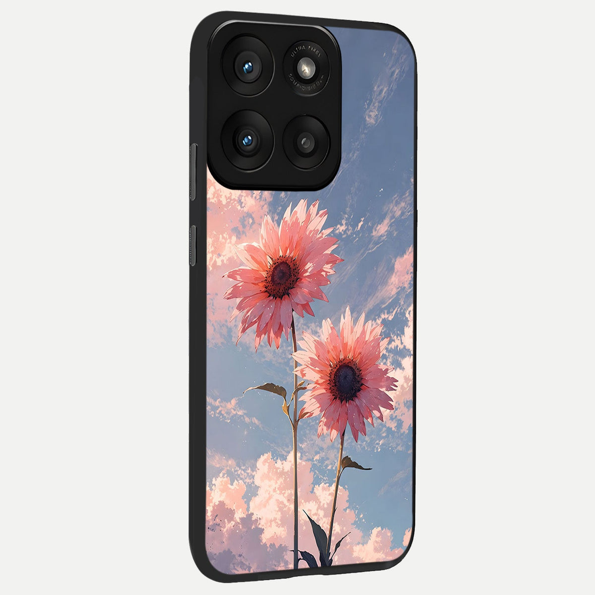  Sun Moon Balance back cover For Moto Edge 60 Pro slim fit glass case with vibrant aesthetic design