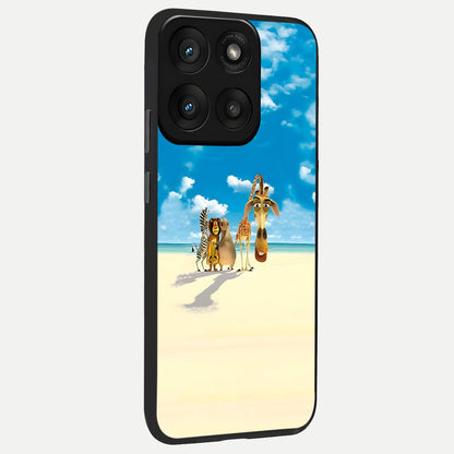  Tropical Fun Squad back cover For Moto Edge 60 Pro slim fit glass case with vibrant aesthetic design