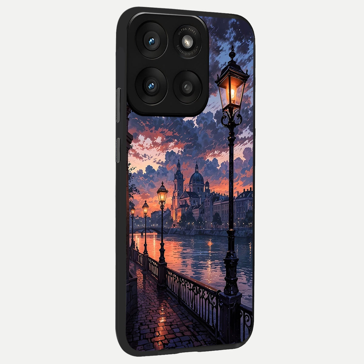  Twilight River Lights back cover For Moto Edge 60 Pro slim fit glass case with vibrant aesthetic design